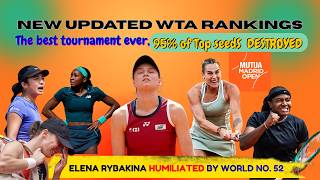 NEW UPPDATED WTA RANKINGS | Rybakina humiliated Ahead of Madrid quarter finals | Sabalenka DOMINATES