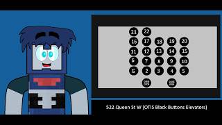 Animated: OTIS Black Buttons Traction Elevators, 522 Queen St W, 🏙️Toronto, ON