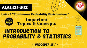 AL - 302 | Introduction to Probability and Statistics | unit 2 important topic||#rgpv#procoderji#HBD