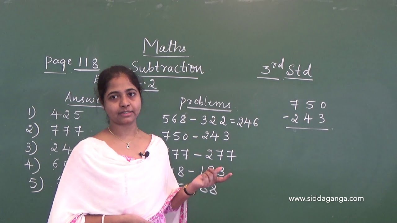 STATE 3 - MATHEMATICS - SUBTRACTION - PART 8