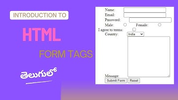 HTML Forms Tutorial: Input Fields, Radio Buttons, Dropdowns & More | in Telugu