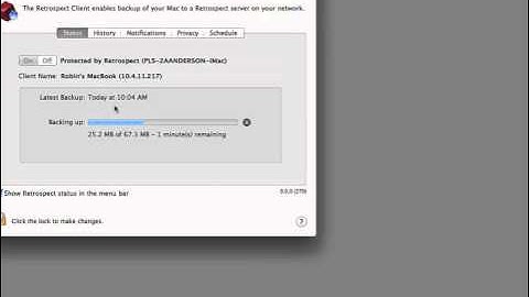 Retrospect Client System Preferences on the Macintosh