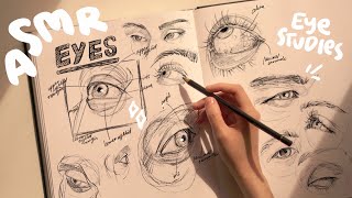 eye studies ✏️ ASMR SKETCH WITH ME (no music)