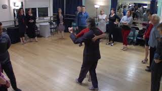 Argentine Tango intermediate class with Miranda: walking outside partner in circles Wealth