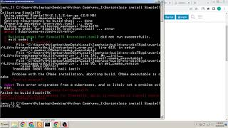 Failed building wheel for SimpleITK | Tested in Windows 7 32 bit Python 3.8