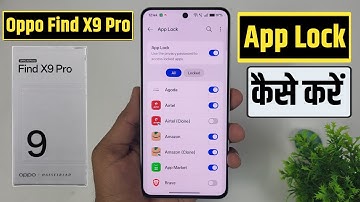 how to set app lock with fingerprint in oppo find x9 pro | app lock kaise kare 