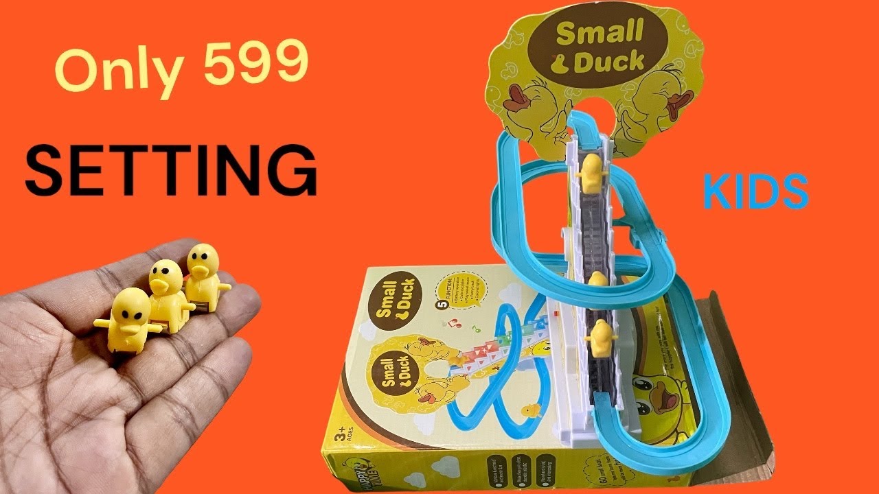Duck Climbing Stairs Toy For Kids, Electric duck track slide toys, Duck Climbing setting kaise kare