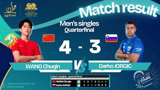 2026 - WORLD CUP - MS - QF - WANG Chuqin & Darko JORGIC | 04.04.2026