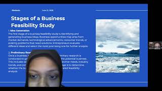 stage of a Business Feasibility Study