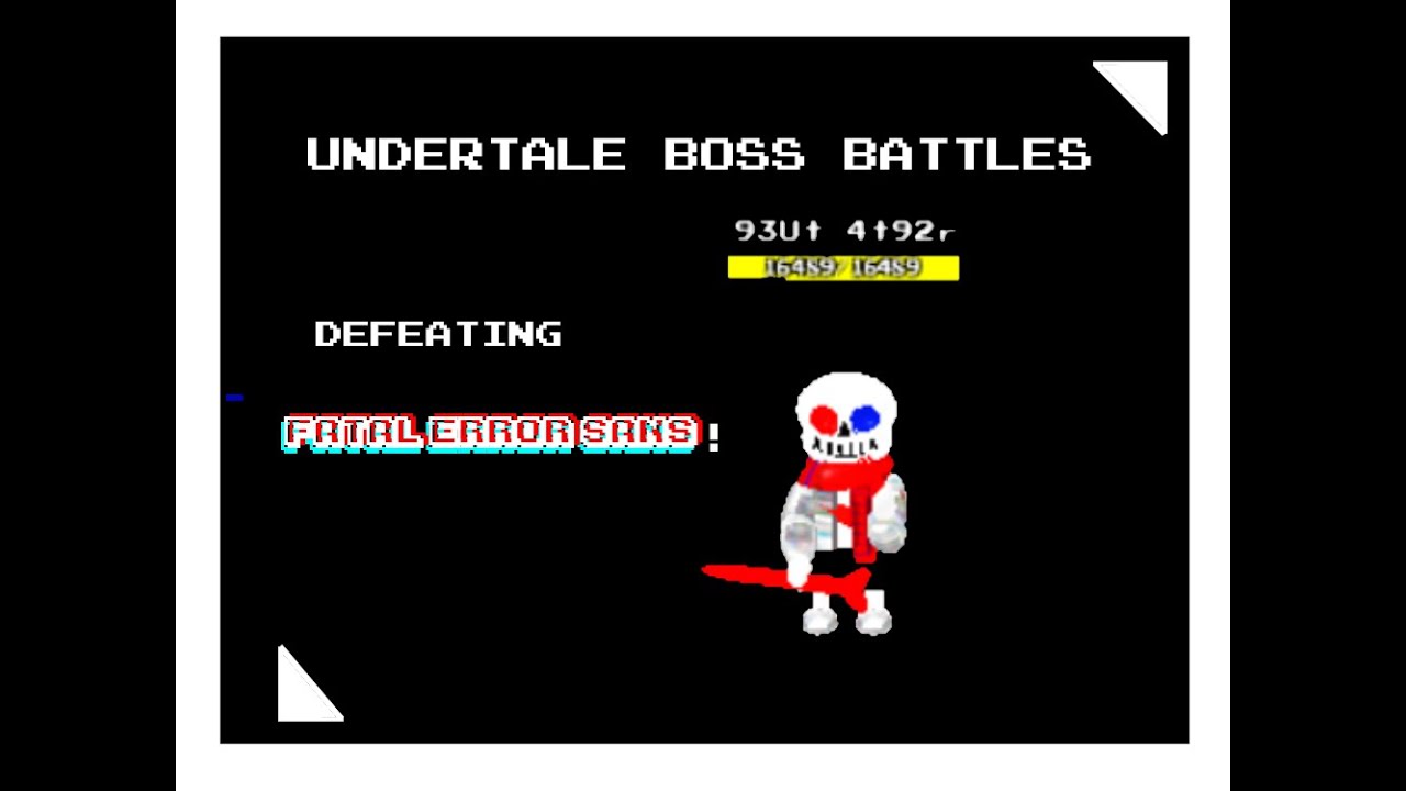 FATAL ERROR sans fight! by BossHim - Play Online - Game Jolt