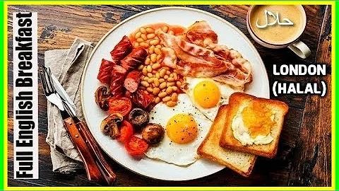 Full English Breakfast (Halal) London Restaurant Review Casablanca Cafe Croydon Travel Vlog