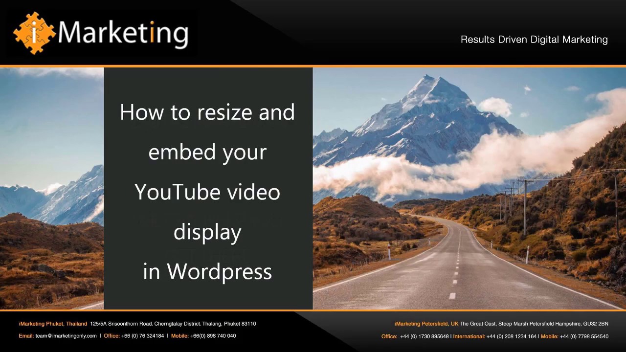 New How to resize and embed your YouTube video display in WordPress