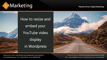 How to resize and embed your YouTube video display in Wordpress