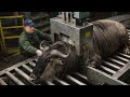 Inside the Modern Computerized Wildebeast  Leather Processing Factory | How Soft Skin Turned.