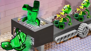 What if Zombie was put into a flattening machine?  Lego Zombie Apocalypse