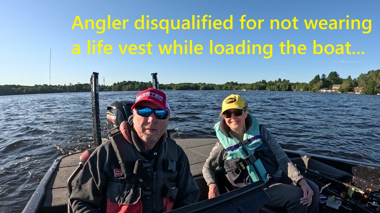 Angler disqualified for not wearing a life vest while loading their boat…