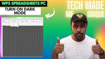 how to turn on dark mode in wps spreadsheets