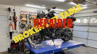 Repairing a Motorcycle Lift Table