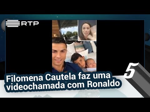 Filomena Cautela faz uma videochamada com Cristiano Ronaldo | 5 Para a Meia-Noite | RTP