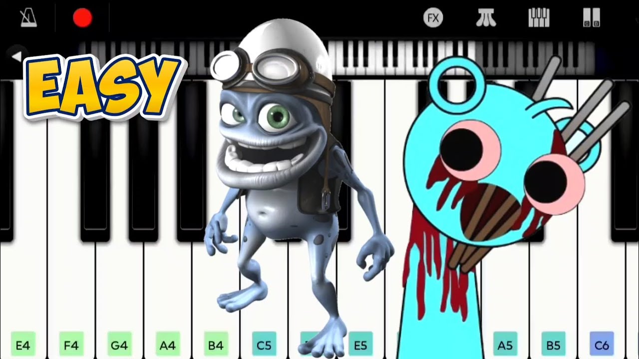 Sprunki Sky Phase 4 CRAZY FROG - Easy Piano Tutorial Cover By Piano Fisher