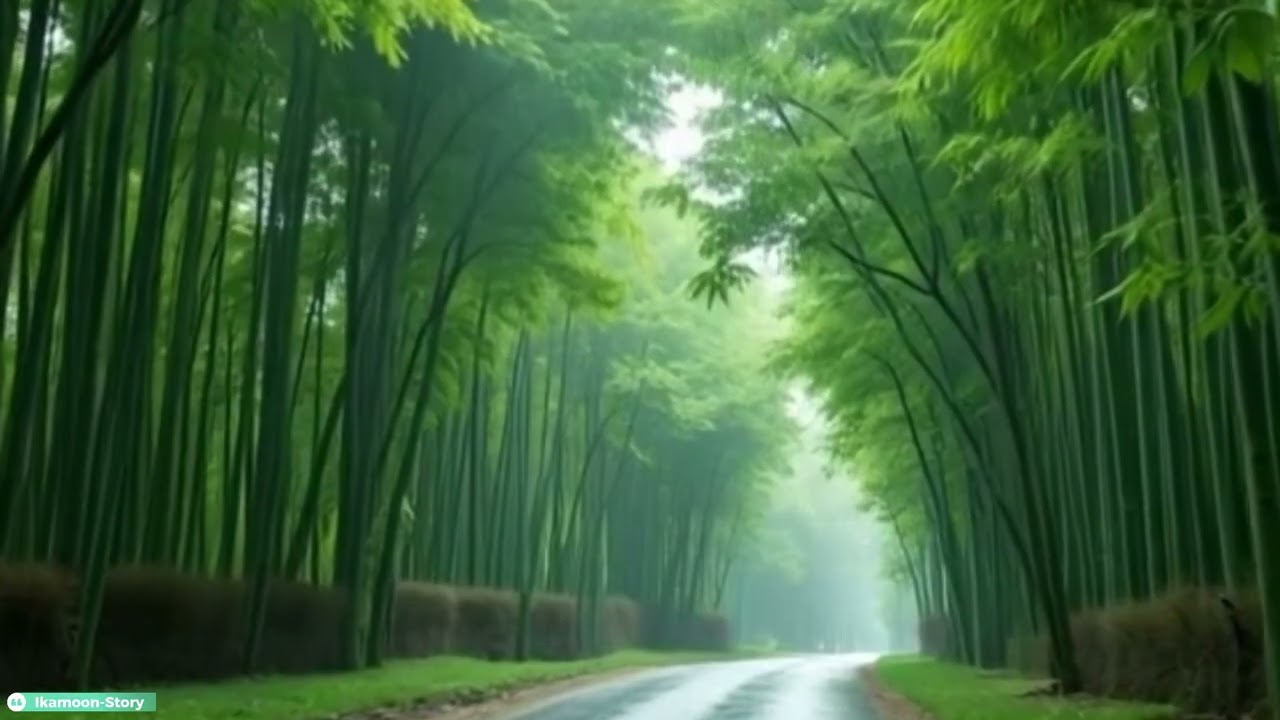 Strolling Through a Serene Village Path | Whispering Bamboo & Gentle Breeze