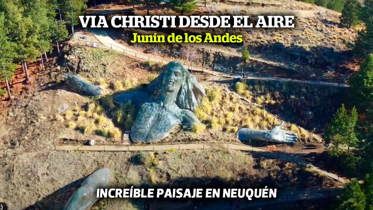 😮 IMPERDIBLE ✝✝✝ Recorremos el VIA CHRISTI de Junín de los Andes desde el aire 😮