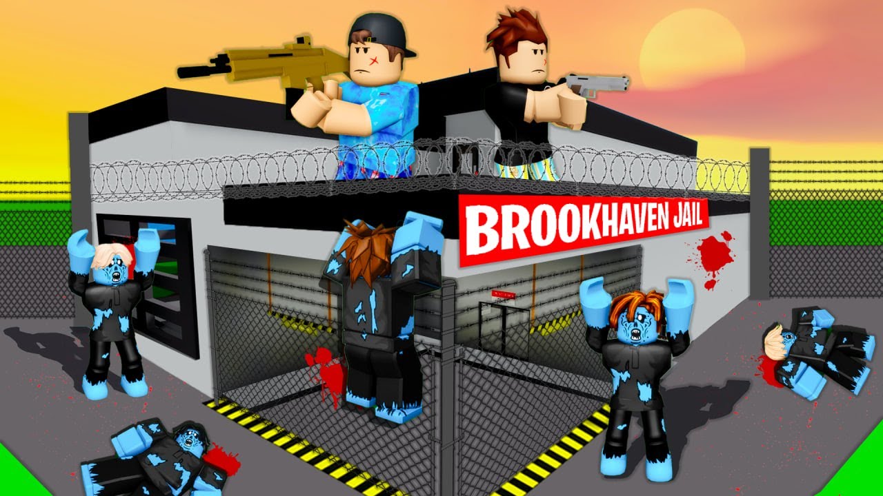 I Built a ZOMBIE SURVIVAL JAIL in Brookhaven RP!!