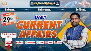 Daily Current Affairs 29 - APRIL-2026 | Useful For all competitive exams..#shyaminstitute #education
