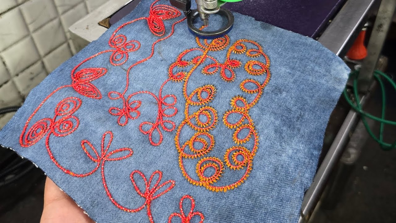 Mannan King X 5 Embroidery Machine Set Up Video For Cording & Raystitch Embroidery Work .