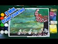 5 Min Block Painting with My 3-Year Old Brother | Preschool Activity | Art Lesson for Preschoolers