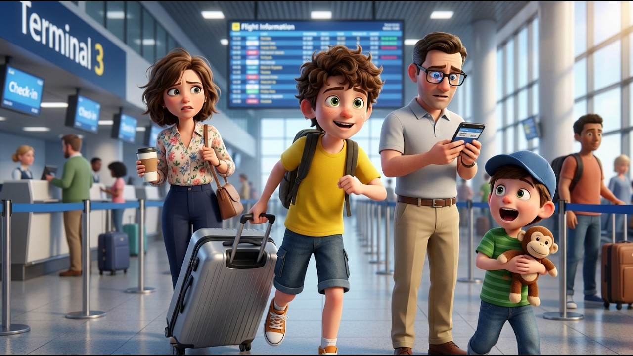 7:30 AM Panic! Can We Catch the Flight ✈️- Easy English Listening | #englishforbeginners