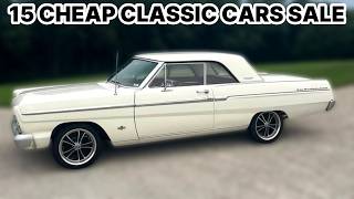15 Old Cars for Sale Cheaply by Owners