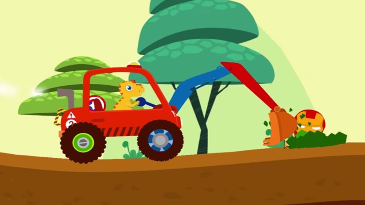 Mainan Dinosaurus Naik Truk Keruk Pasir  Truk  Dump Bego 
