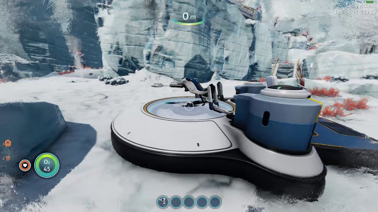 Subnautica: Below Zero - 23730 Snowfox & hoverpad, save / reload.