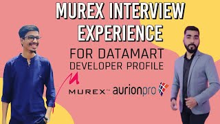 Murex Interview Experience for Datamart Developer Profile || Murex Tool || Aurionpro Solutions