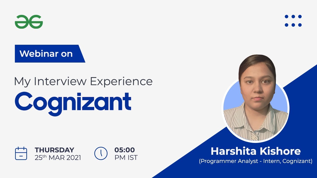 Webinar | My Interview Experience at Cognizant Technology
