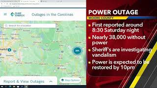 Intentional vandalism knocked out multiple substations in Moore County, 38,000 people without power