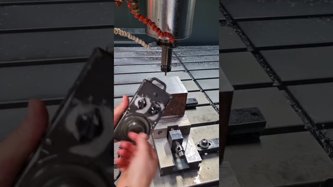 cncde parça  ayarı nasıl  yapılır  x0 y0 merkez bulma işlemi #cnc #cncmill #freze #machine
