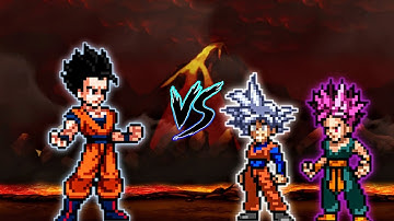 Mystic Gohan TP OP (New) VS Goten MUI OP & Trunks Ultra Ego OP in Jump Force Mugen