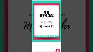 Free Resources for ADHD www.learntothrivewithadhd.com  #adhdcoaching #adhdhelp #adhdadults