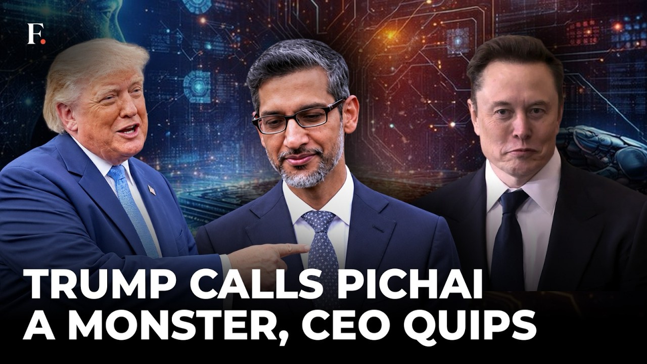 'Well, It's SI Not AI....' Sundai Pichai's Epic Response After Trump's 'Monster' Barb On Cam | Watch thumbnail