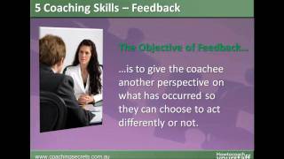How To Coach Your Staff, Module 6 - Feedback