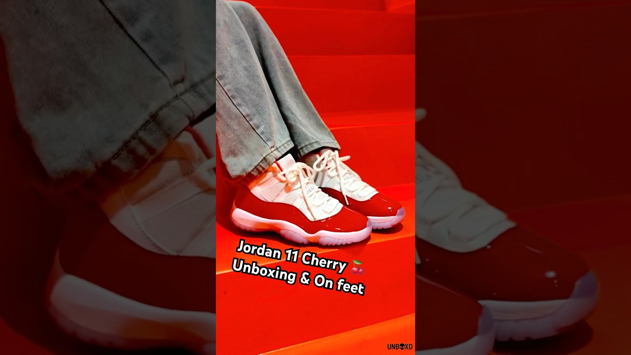 Jordan 11 Retro Cherry 🍒 Unboxing & On feet 📦👣 
