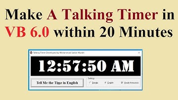 Talking Timer in Visual Basic 6.0 with Bangla