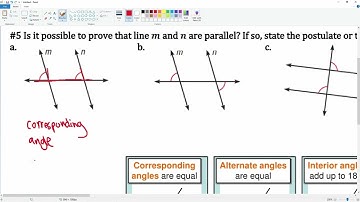 Chapter 3 #5 Prove that Two Lines are Parallel