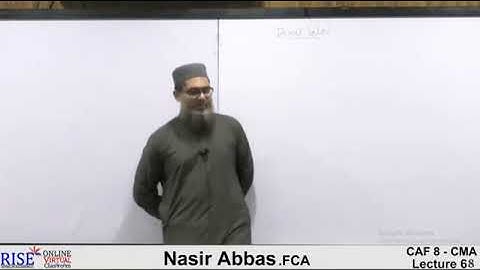 Lecture-69 #CAF8 Cost and Management Accounting By Sir Nasir Abbas #Riselecture #ICAP #CA #icap #cma