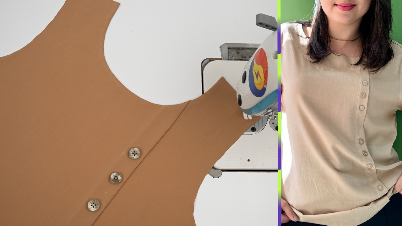 Very Easy and Stylish Blouse Neck Design Sewing for Beginners | DIY Sewing Trick