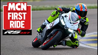 2024 Aprilia RS457 ridden on track! Is this the best A2 licence sportsbike on sale? | MCN Review screenshot 1