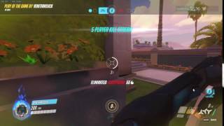 Genji dashes and slaps the enemy team back to their spawn