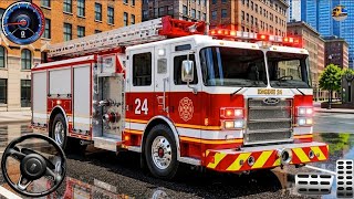 Real Fire Truck Emergency Rescue Driver - Mobil Balap Truck Simulator Android Gameplay screenshot 1